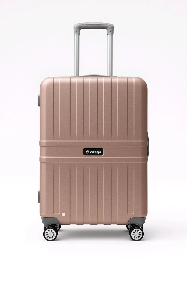 Flyeasy 27-Inch Rose Gold Hard Shell Trolley Bag | Lightweight Travel Luggage with 360° Spinner Wheels | TSA Lock | ABS Material | Unisex Suitcase - Sundown, 23 Inch(Midium)