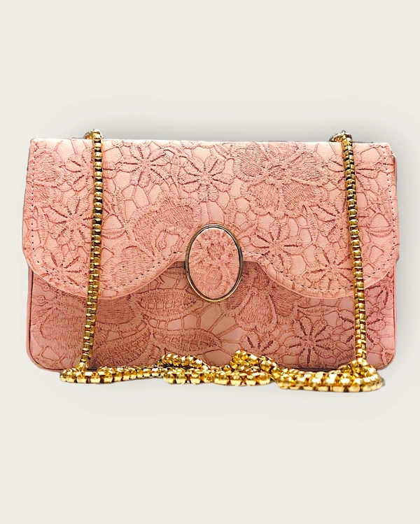 Trending clutch and siling bag with long chain for girls and women