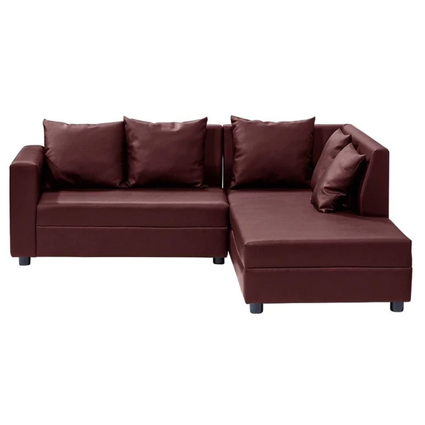 Werfo Skiver L Shape Sofa Set (2 Seater + Right Aligned Chaise) Sangria