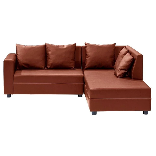 Werfo Skiver L Shape Sofa Set (2 Seater + Right Aligned Chaise) Tan