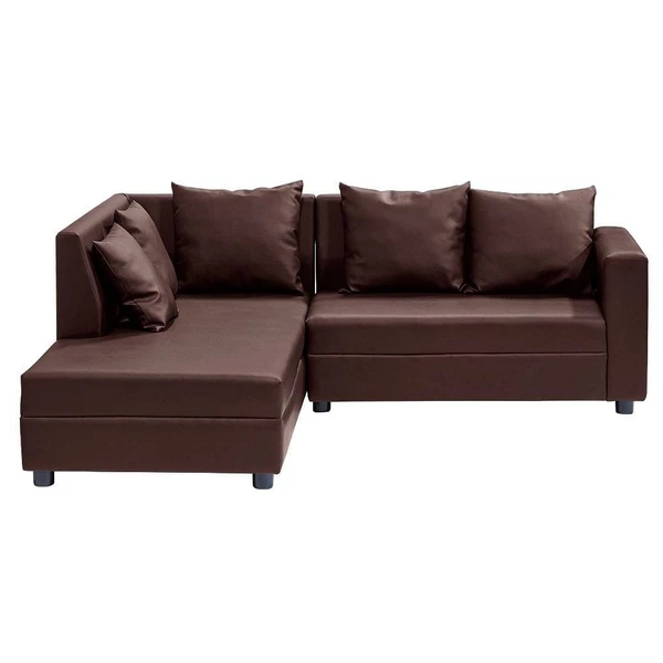 Werfo Skiver L Shape Sofa Set (2 Seater + Left Aligned Chaise)  Dark Fantasy