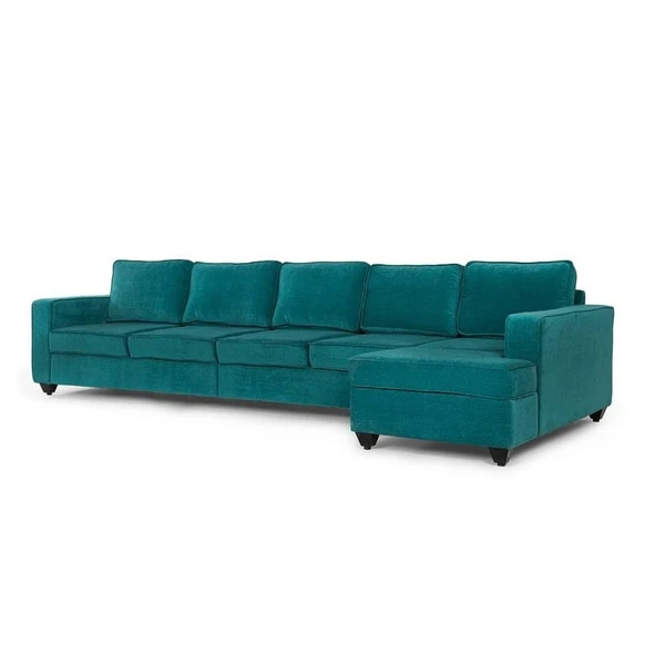 Werfo Napper L Shape Sofa Set (4 Seater + Right Aligned Chaise) Sectional, Without Storage, Set (4 Seater + Right Aligned Chaise), Malibu Green
