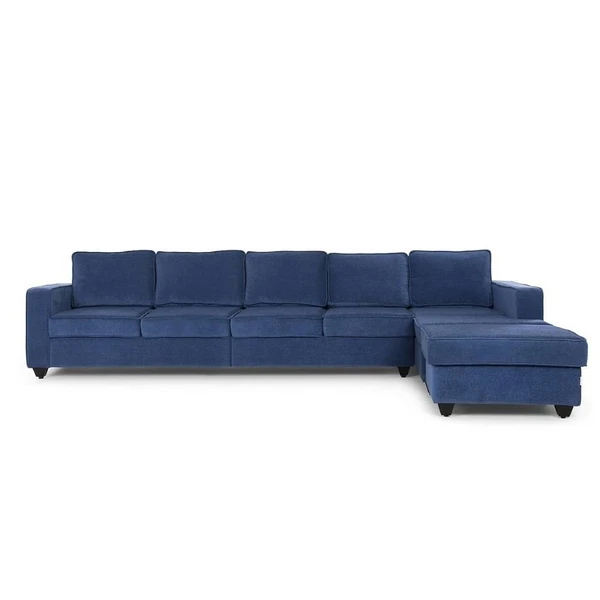 Werfo Napper L Shape Sofa Set (4 Seater + Right Aligned Chaise) Sectional, Without Storage, Set (4 Seater + Right Aligned Chaise), Cobalt Blue