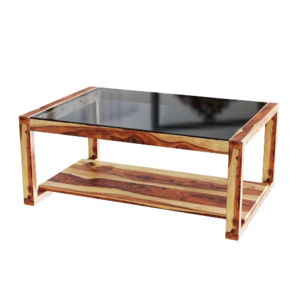 Werfo Timber Sheesham Wood Coffee Table - 36 inches x 24 inches x 14.9 inches