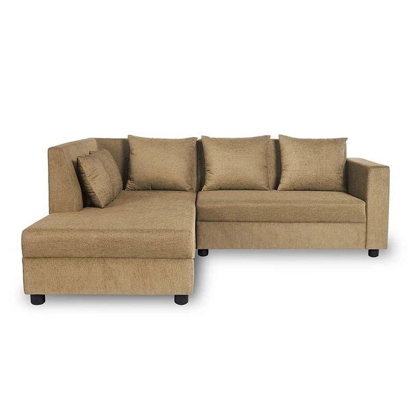 Werfo Skiver L Shape 5 Seater Sofa Set (2 Seater + Left Aligned Chaise) Amphora Brown
