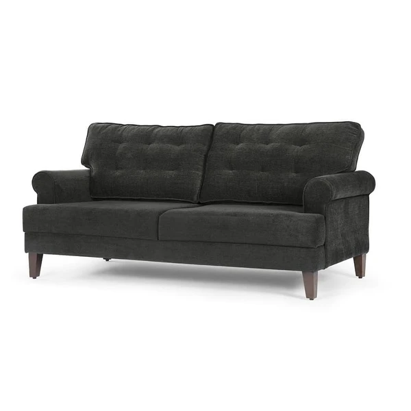 Werfo Daraz Sofa - Three Seater Regular, 3 Seater, Malphino Smoke Grey