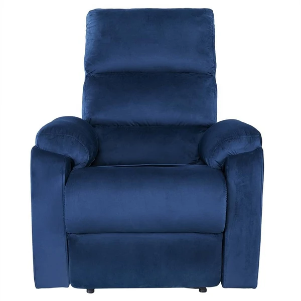 werfo Max Recliner - 1 Seater Velvet Fabric, Blue