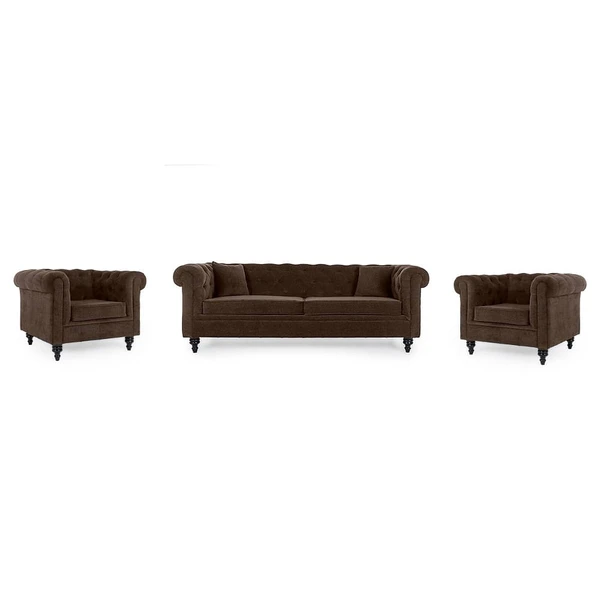 werfo Chester Sofa Set (3+1+1) Dark Earth