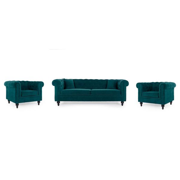 werfo Chester Sofa Set (3+1+1) Malibu Green