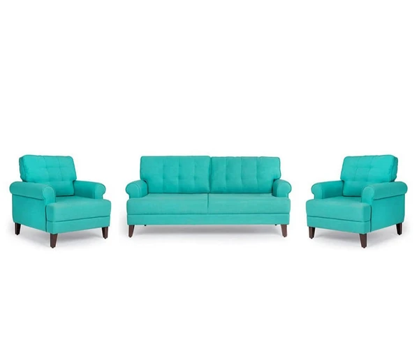 Werfo Daraz Sofa Set - (3+1+1)  Aqua Blue