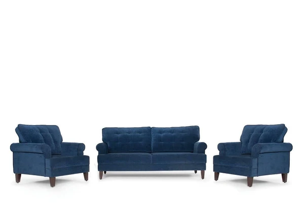Werfo Daraz Sofa Set (3+1+1)  Malphino Cobalt Blue