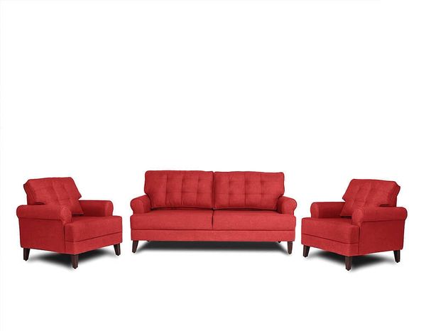 Werfo Daraz Sofa Set (3+1+1) Omega Red