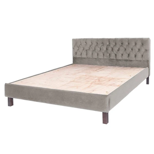 Werfo Limar Upholstered Solid Wood King Bed without Storage (Velvet tuscan tan) - 78" x 72"