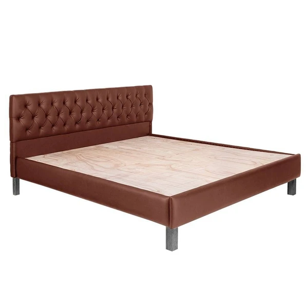 Werfo Limar Upholstered Solid Wood Queen Bed without Storage (leathertic tan)