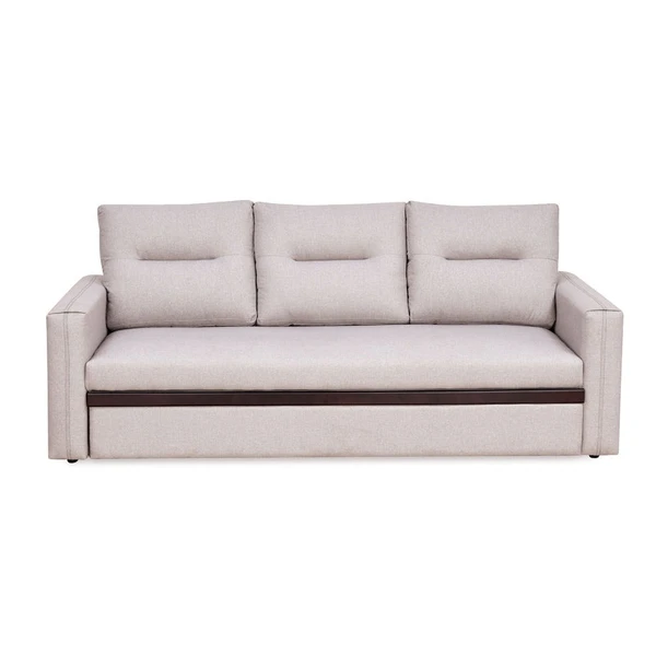 Werfo Boston Fabric Sofa Cum Bed 3 Seater (Light Brown)