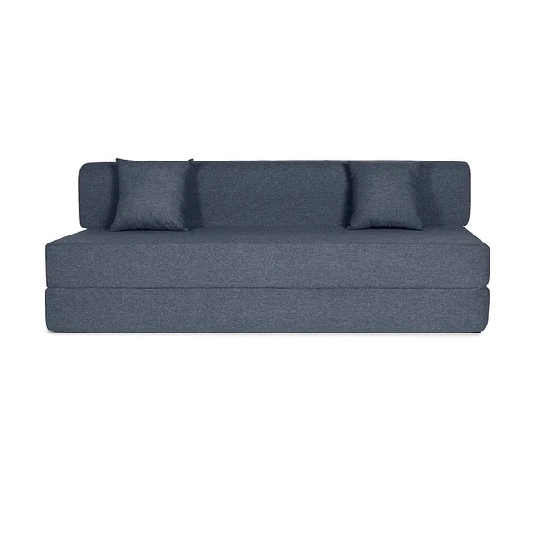 werfo Zack Sofa cum Bed - Three Seater, Omega Blue