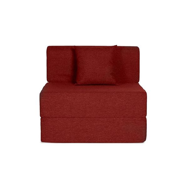 werfo Zack  Sofa cum Bed - One Seater, Omega Rose
