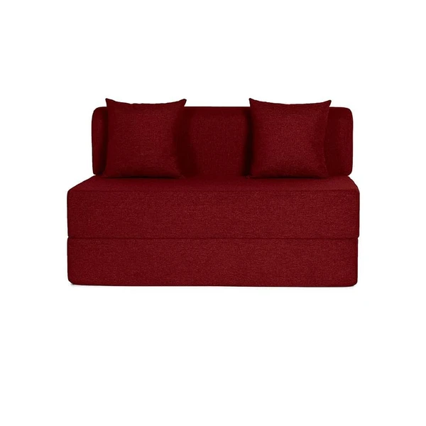 werfo Zack Sofa cum Bed - Two Seater, Omega Rose