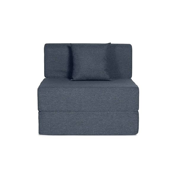 Werfo Zack Sofa cum Bed - One Seater, Omega Blue