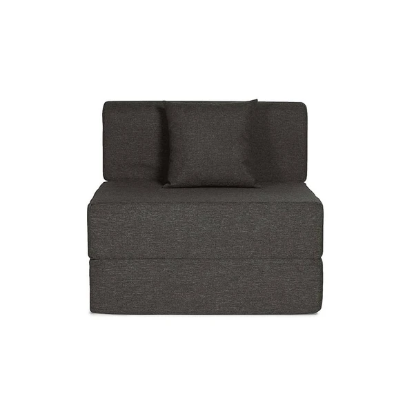 Werfo Zack Sofa cum Bed - One Seater, Omega Grey