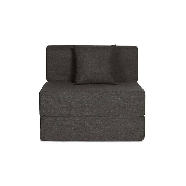 Werfo Zack Sofa cum Bed - One Seater, Omega Grey