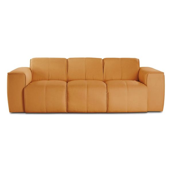 Werfo August 3-Seater Sofa Tan - H 30"x W 83" x D 36"