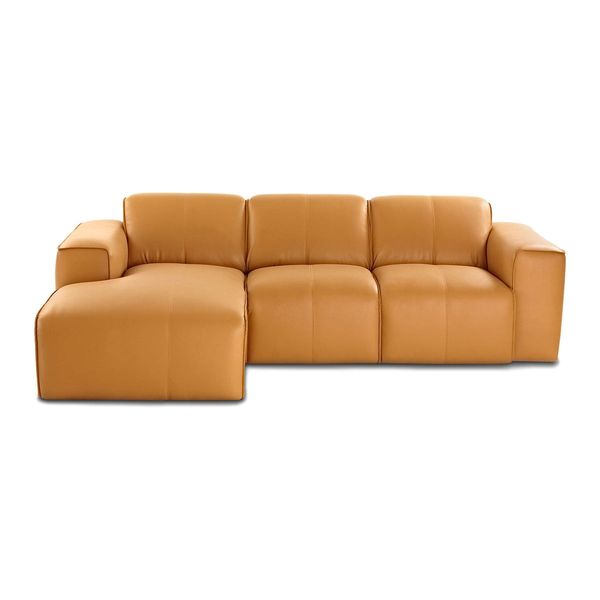 Werfo August 3-Seater Sofa Tan LHS (Left Hand Side) - H 30"x W 83" x D 65"