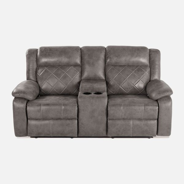 Werfo Marvel 2 Seater Recliner With Console (grey) - 186.69 cm x 96.52 cm