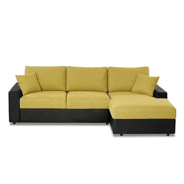 Werfo Filo Lounger Sofa LHS (Left Hand Side) Yellow & Black  - H 34"x W 78" x D 60"