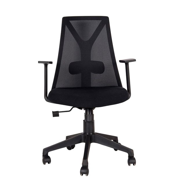 Werfo Libra Medium Back Chair in Black Colour