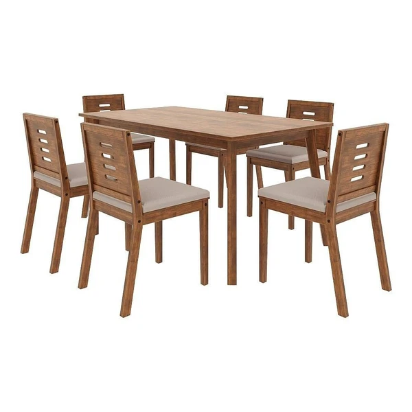 Werfo Arabia 6-Seater Solid Wood Dining Set