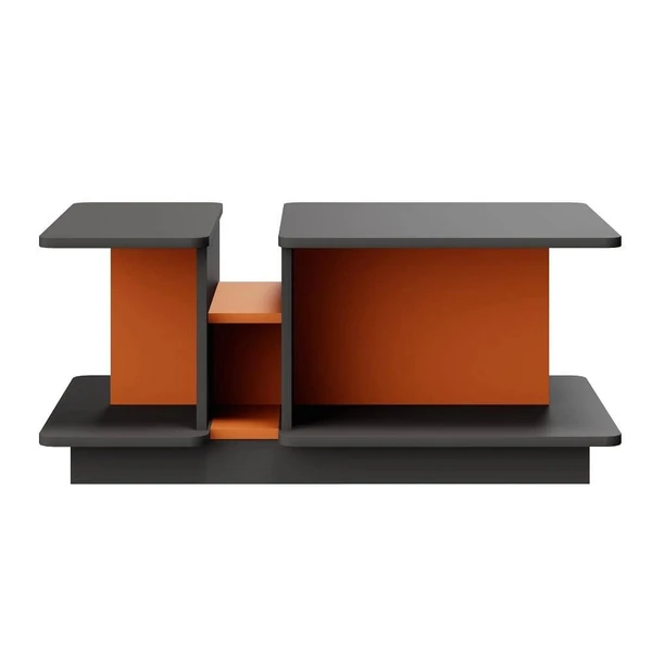 Aberto Coffee Table (Tobasco Red + Slate Grey)