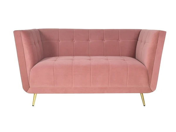 werfo Mofasa Sofa In Rose Gold Premium Velvet Fabric ( 2 seater) - 60(W) x 32(D) x 31(D)