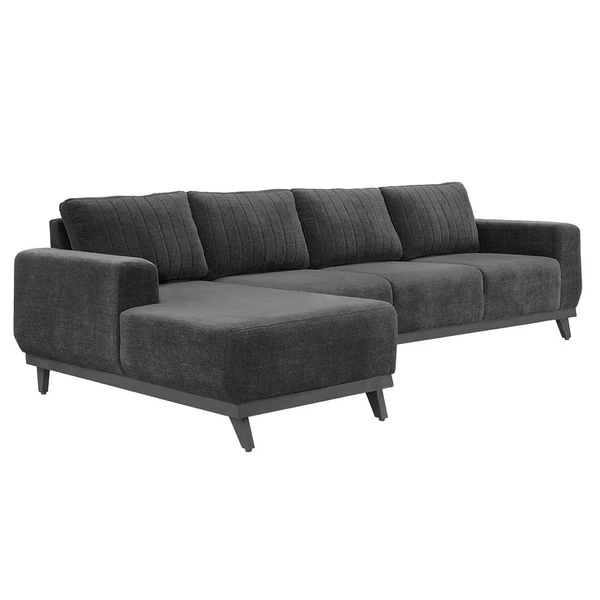 Werfo Barcelona L Shape Sofa Set (3 Seater + Left Aligned Chaise) Smoke Grey