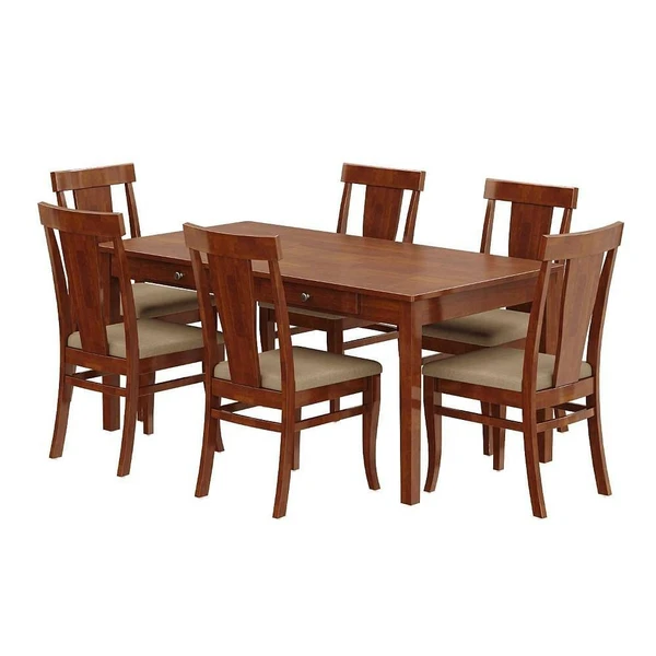 Werfo Ziti 6-seater solid wood dining set