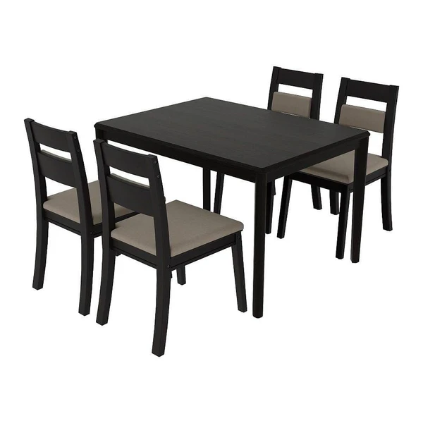 Werfo Shroom (Zimt table-Novus chair) 4-seater Solid wood dining set