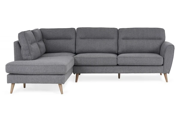 Werfo Milner Grey Fabric LHS Corner Sofa - 200 × 270 × 100 cm