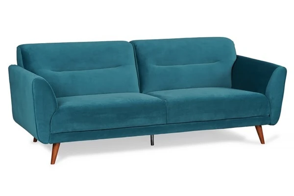 Werfo Alex Light Teal Velvet 3 Seater Sofa - 90 × 220 × 85 cm