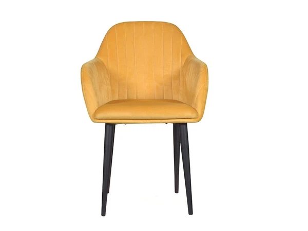 werfo Harley Slipper Chair In Yellow Fabric - 22.5(W) X 19(D) X 34(H) inches; Seating Height: 19 inches;