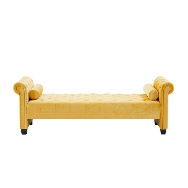 Werfo Florenza Velvet Recamier in Dark  Colour Yellow