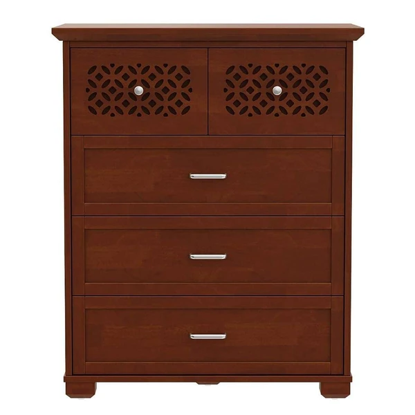 Werfo Elena Solid Wood Chest of Drawers Golden Brown