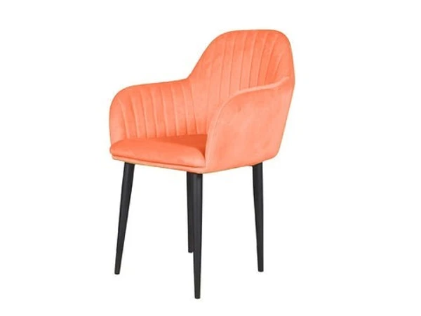 werfo Harley Slipper Chair In Orange Fabric - 22.5(W) X 19(D) X 34(H) inches; Seating Height: 19 inches;