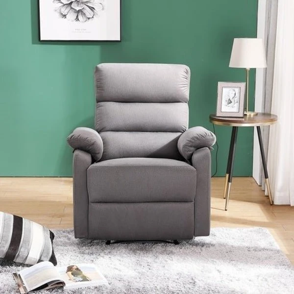 Alenya 1 Seater Fabric Manual Recliner - Grey