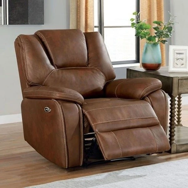 Avalon Manual Leatherette Recliner | 1 Seater – Brown