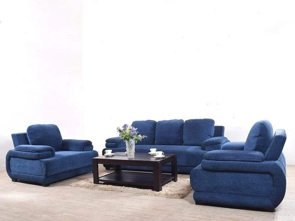 werfo Rosario Five Seater Sofa Set In Blue Color (3+1+1) - 3 Seater: 85(W) X 36(D) X 29(H) inches; 1 Seater: 47(W) X 36(D) X 29(H) inches,Seating Height: 15 inches.