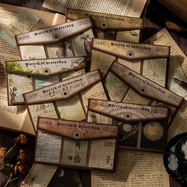 60 Sheets Retro Vintage Memo Pad - Poetry
