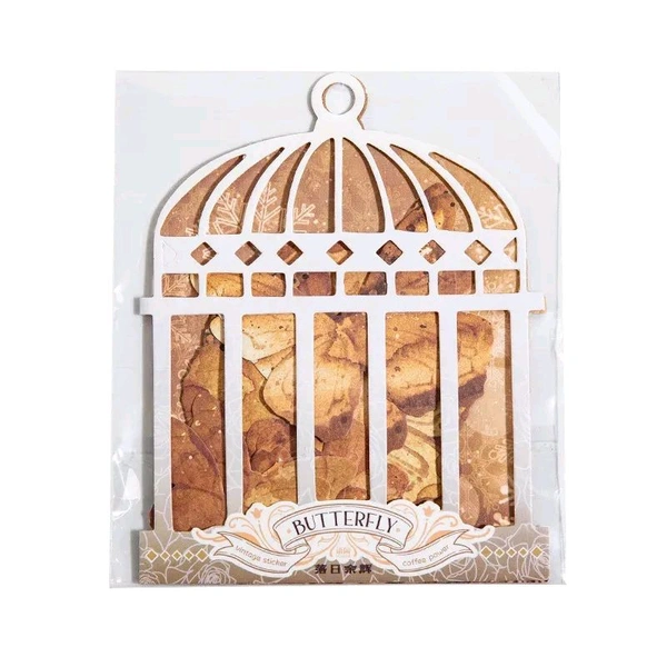 Butterfly brown stickers - Flower