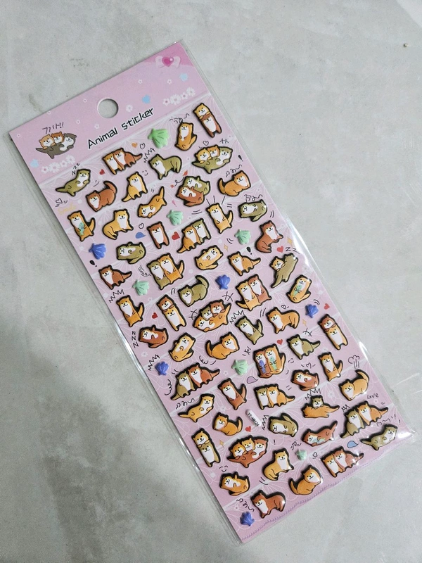 Kawaii Fluffy Stickers - Pink