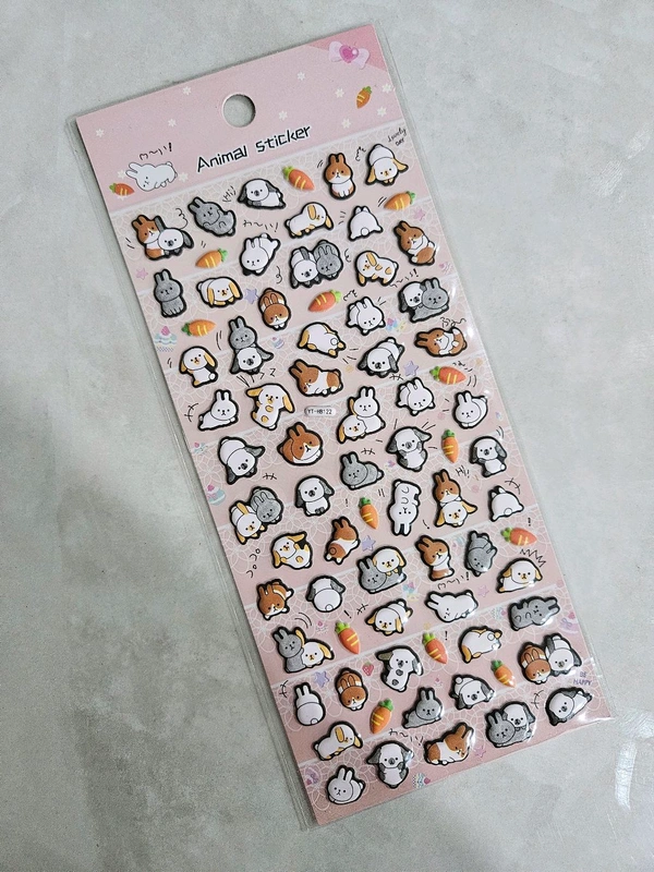 Kawaii Fluffy Stickers - Peach