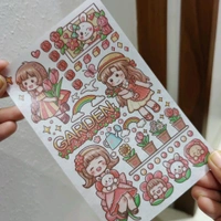 Kawaii Magnetic Bookmark & Stickers - Red
